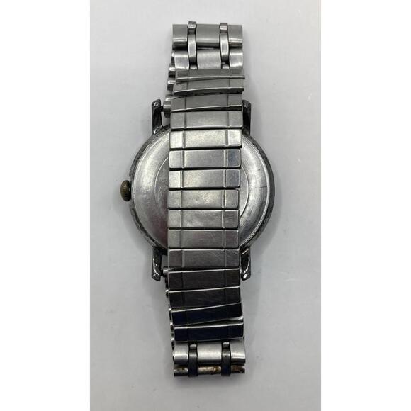 1970s Men’s Timex Mercury Blue Dial Mechanical Watch Steel Stretch Band Running - Picture 5 of 9